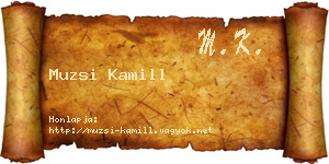Muzsi Kamill névjegykártya